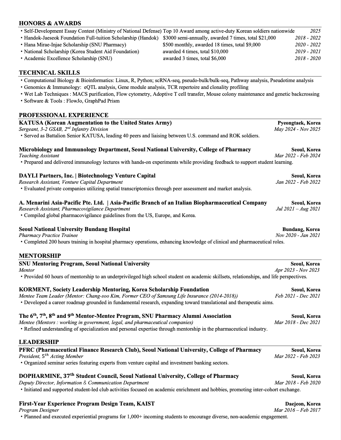 CV Page 2